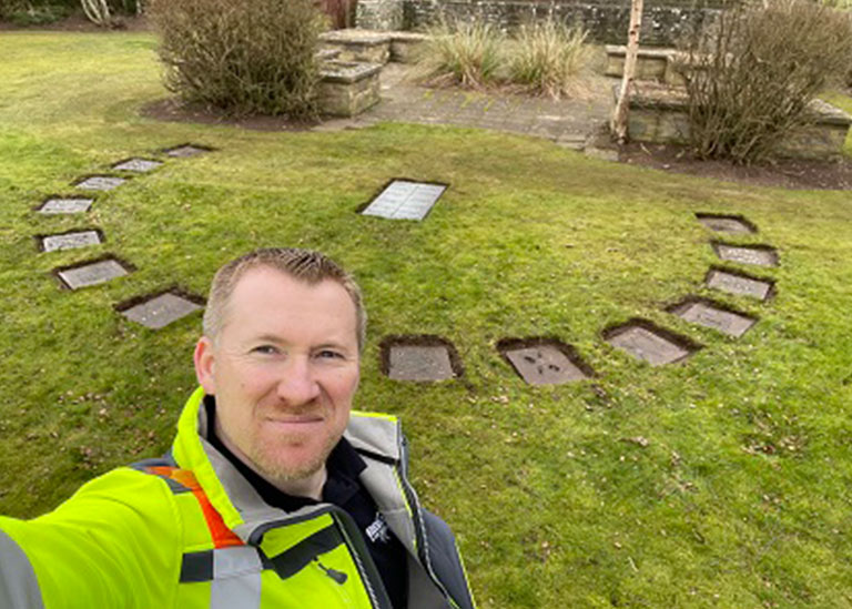 Kevin Smith volunteers for Friockheim Community Garden & Park